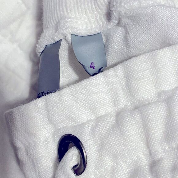 Athleta Women’s White Linen Cabo Drawstring Shorts Size 4 - Picture 7 of 7